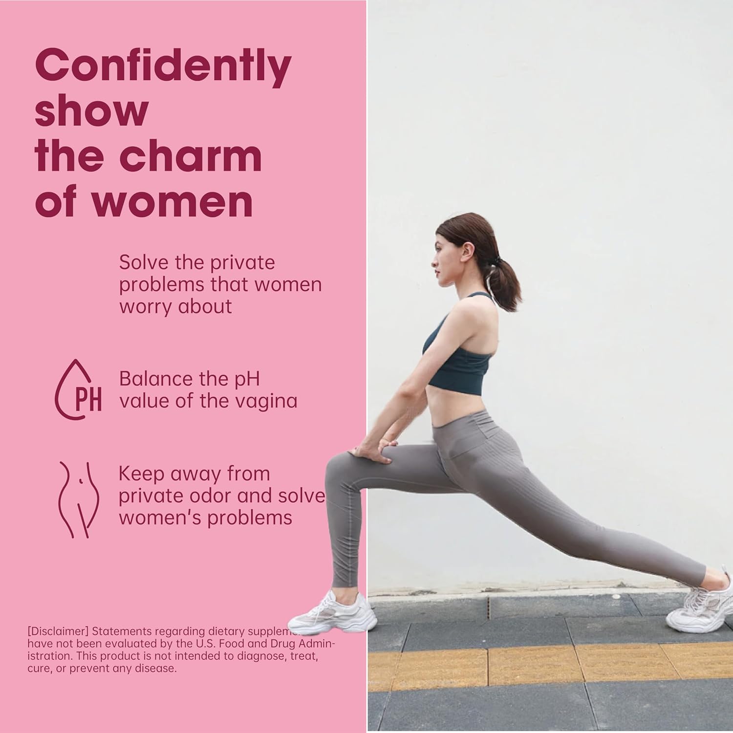 Women's Probiotic with Prebiotics & Lactobacillus Blend - Supports Vaginal pH Balance, Health Flora, 60 Capsules