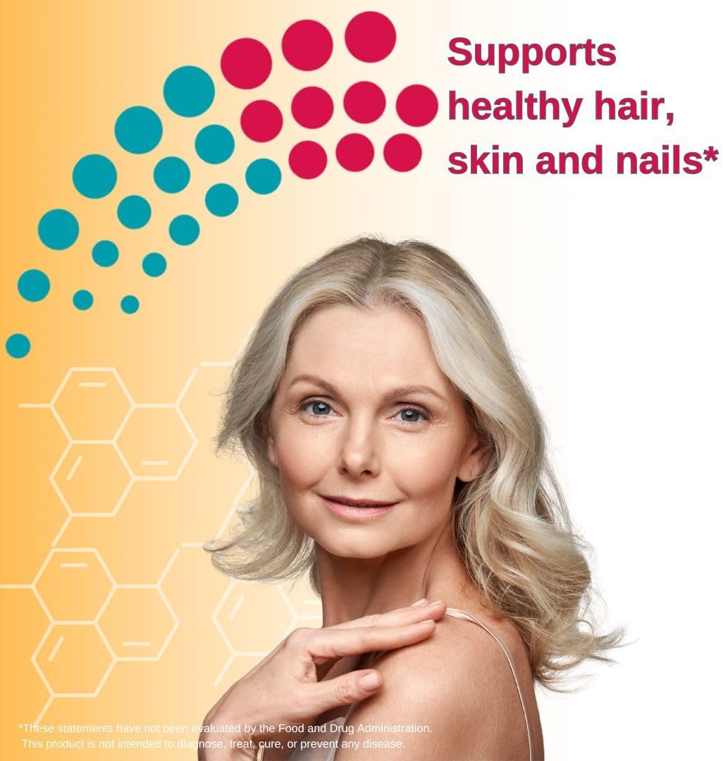 Women's Skin and Nails Health Collagen Supplement with Vitamins C and E - 100 Tablets