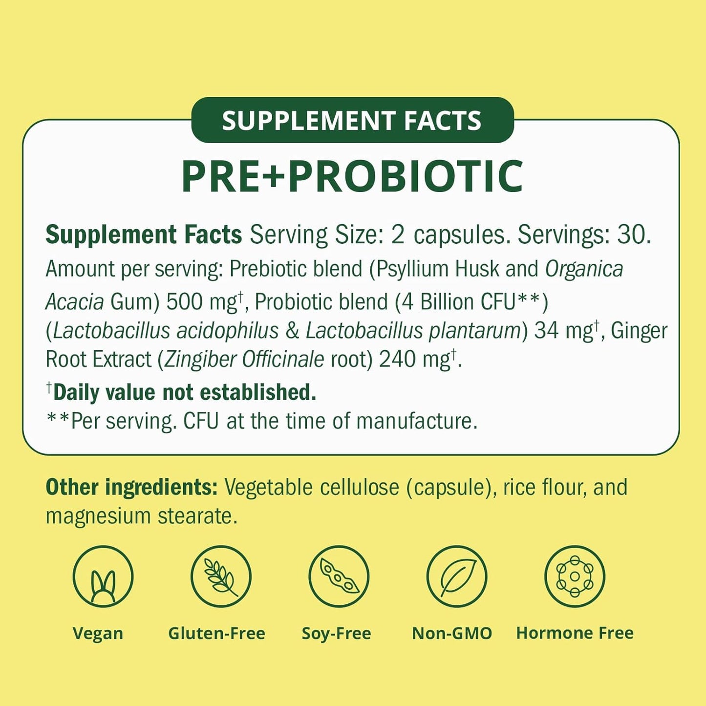 Women's Super Powered Prebiotic + Probiotic: 3-in-1 Formula for Gut Health, IBS Relief, Bloat Support, & Immunity Boost (60 ct)
