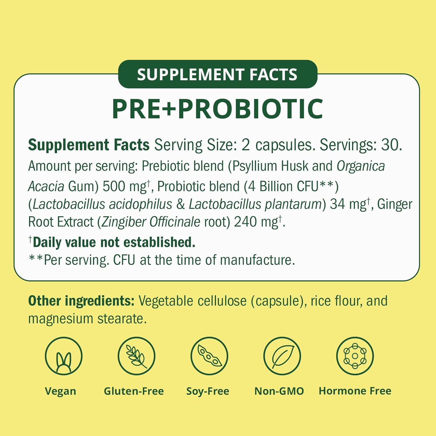 Women's Super Powered Prebiotic + Probiotic: 3-in-1 Formula for Gut Health, IBS Relief, Bloat Support, & Immunity Boost (60 ct)