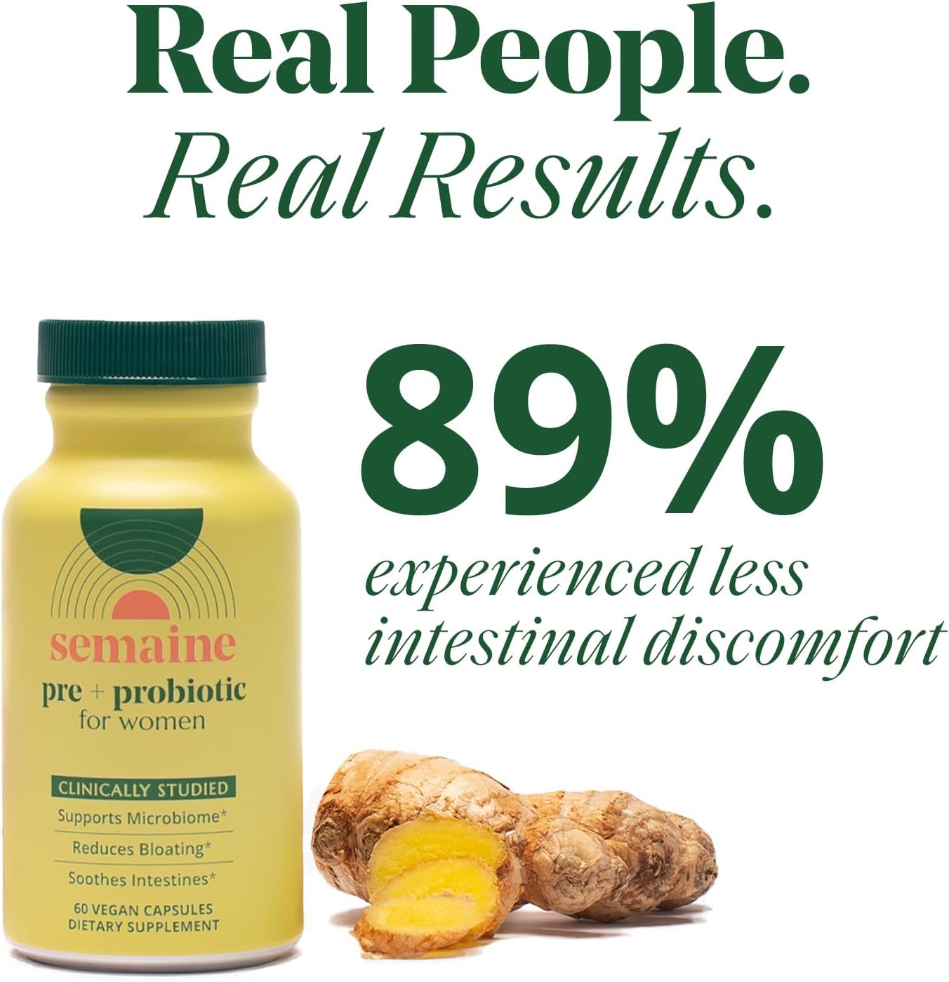 Women's Super Powered Prebiotic + Probiotic: 3-in-1 Formula for Gut Health, IBS Relief, Bloat Support, & Immunity Boost (60 ct)