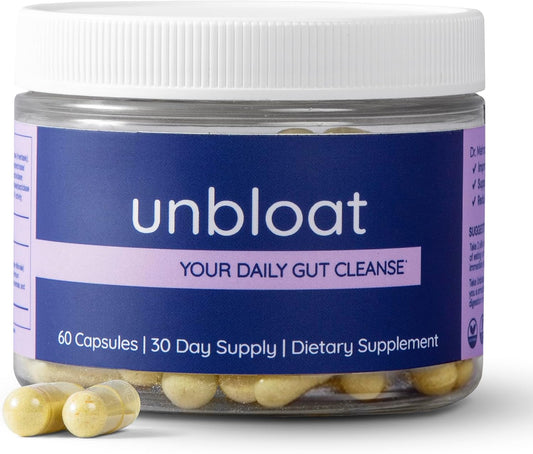 Women's Unbloat Pills - Effective Bloating Relief and Digestive Support Supplement with Pre and Probiotics - 60 Count
