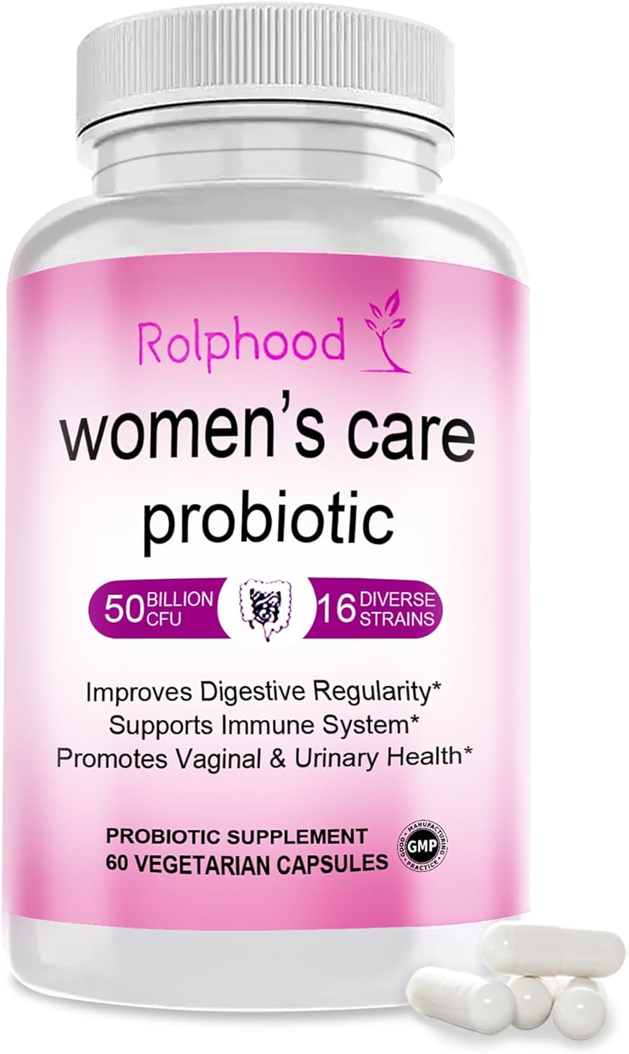 Women's Vaginal Probiotic Capsules with Prebiotics & Lactobacillus - Boost Immune & Digestive Health, Promote Vaginal Balance & Flora - 60 Capsules