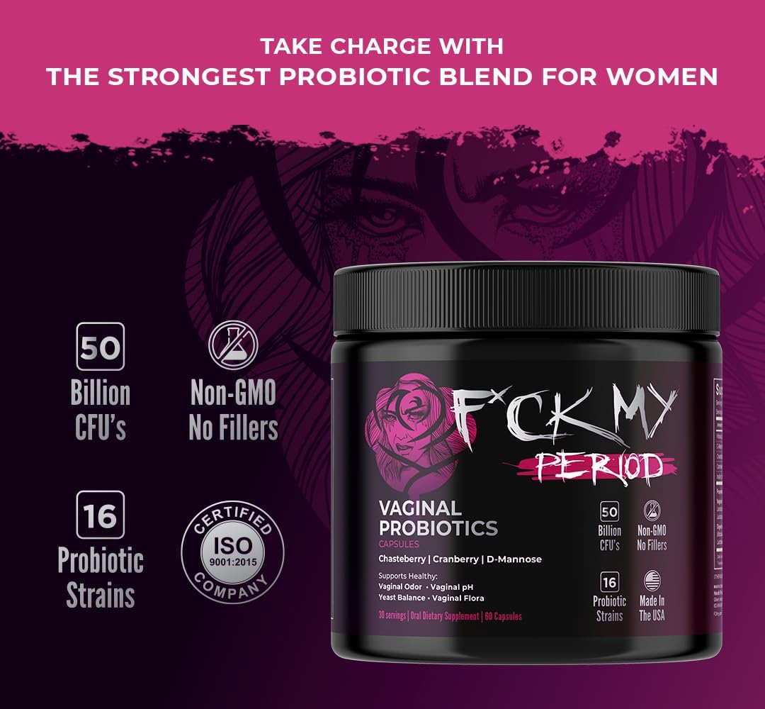 Women's Vaginal Probiotics for PH Balance & Health - Gut, UTI, Vaginal Prebiotics & Probiotics for Women's Periods