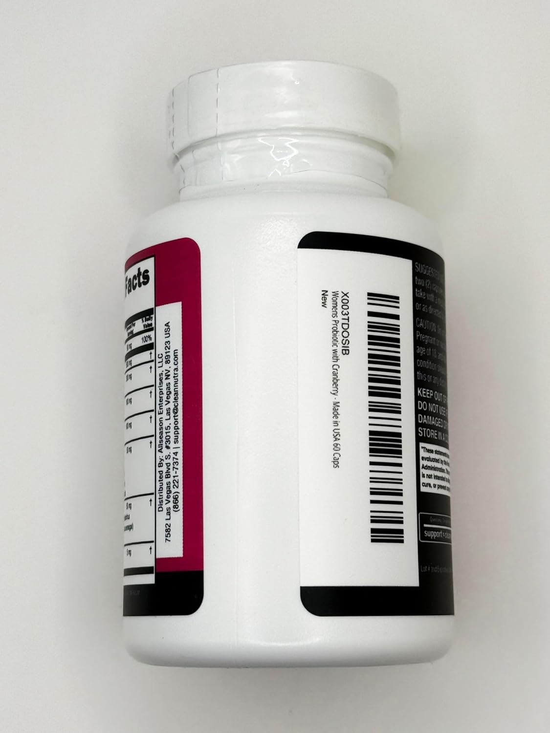 Women's Vaginal Probiotics with Cranberry and D-Mannose for Urinary Tract and pH Balance - 1 Pack