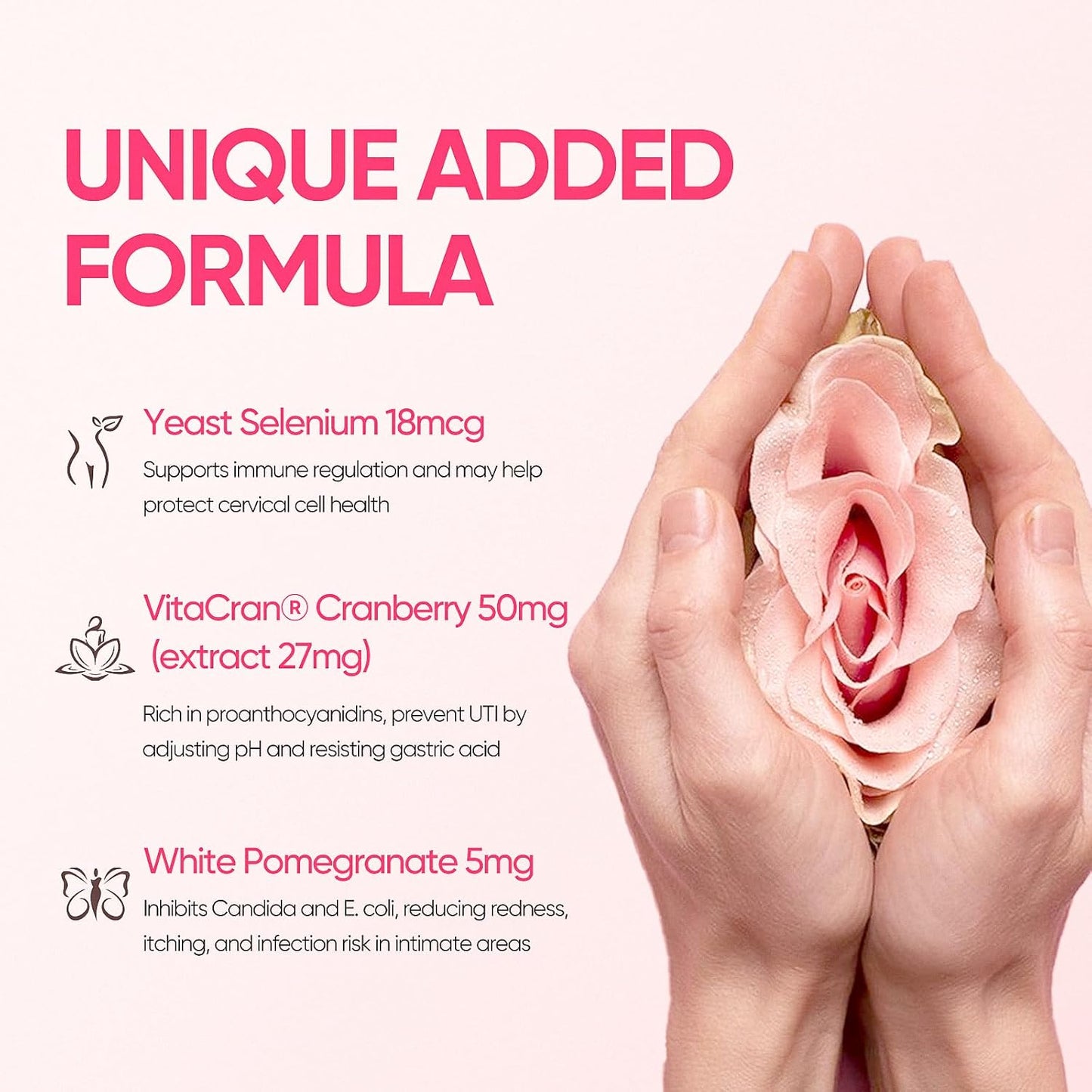 Women's Vaginal Probiotics with Lactobacillus & Cranberry for pH Balance, Vaginal Health Supplement for Healthy Odor & Flora - 60 Capsules