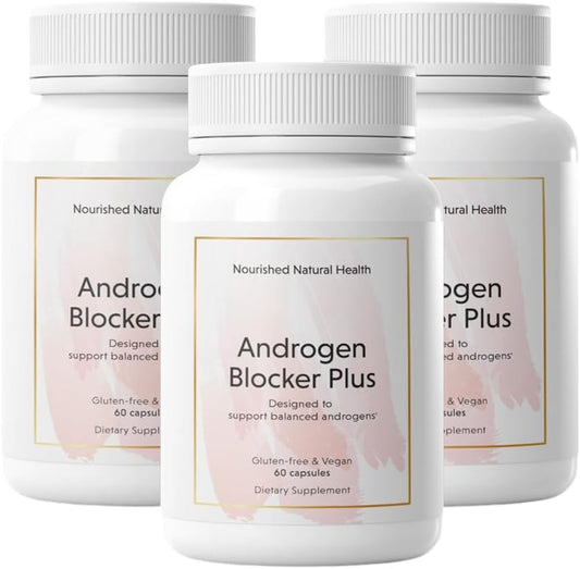 Women's Vegan Androgen Blocker Plus Supplement with Zinc & Saw Palmetto - Natural Formula for Wellness Support and Daily Balance (180 Capsules)