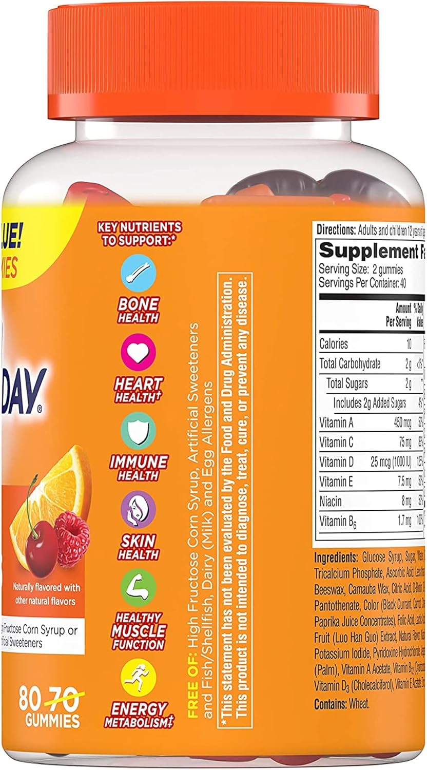 Women's VitaCraves Multivitamin Gummies with Vitamins A, C, E, B6, B12, Calcium, and D - 80 Count x 2 Pack