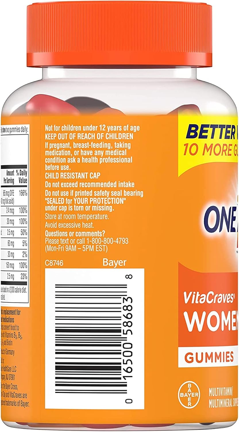 Women's VitaCraves Multivitamin Gummies with Vitamins A, C, E, B6, B12, Calcium, and D - 80 Count x 2 Pack
