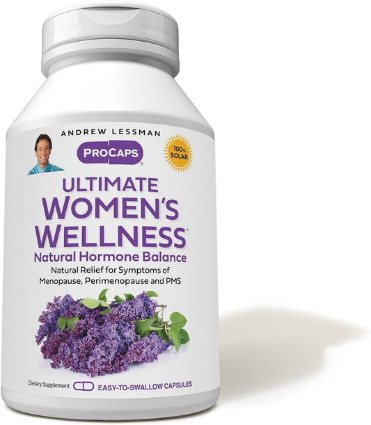 Women's Wellness Capsules - Natural Relief for Menopause, PMS, Perimenopause with Soy Isoflavones, EGCG, Cranberry, Indole-3-Carbinol