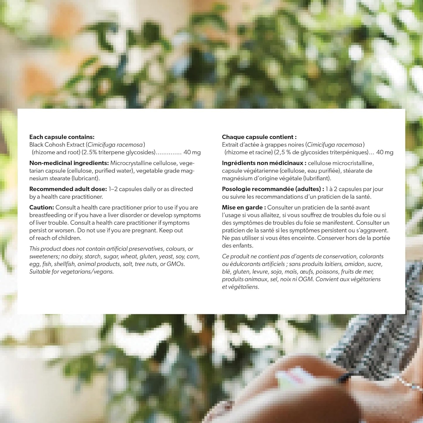 WomenSense Black Cohosh Extract 40mg - Menopausal Symptom Relief, 90 Vegan Capsules - Natural Menopause Support Supplement