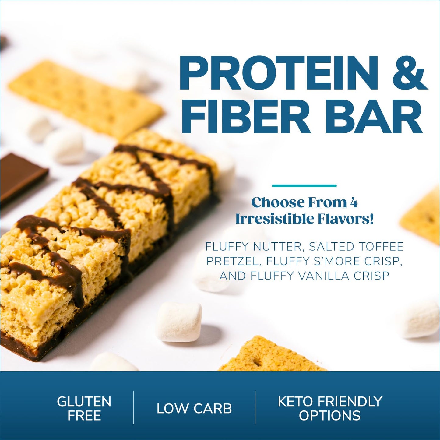 WonderSlim Protein and Fiber Bar, Vanilla Crisp - High Protein, High Fiber, Gluten-Free (7 Bars)