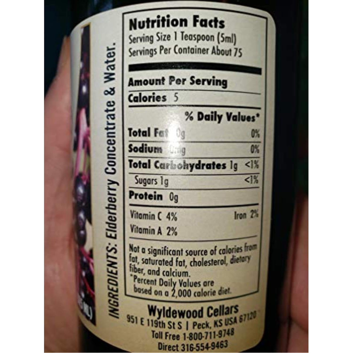 Wyldewood Cellars Elderberry Juice Concentrate - 12.5 fl. oz. Bottle - Pure and Natural Elderberry Extract