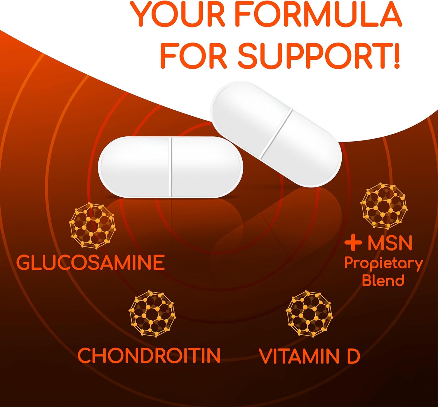 X Ray Dol Triple Action Joint Support Supplement with Glucosamine, Chondroitin, MSM, and Vitamin D - 60 Count Bottle for Healthy Joints