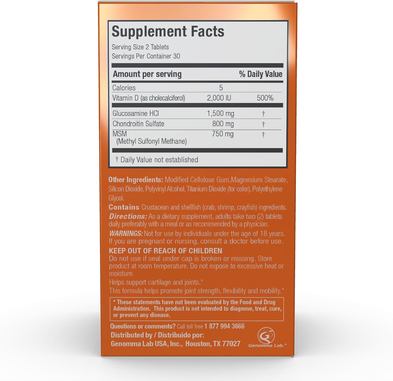 X Ray Dol Triple Action Joint Support Supplement with Glucosamine, Chondroitin, MSM, and Vitamin D - 60 Count Bottle for Healthy Joints