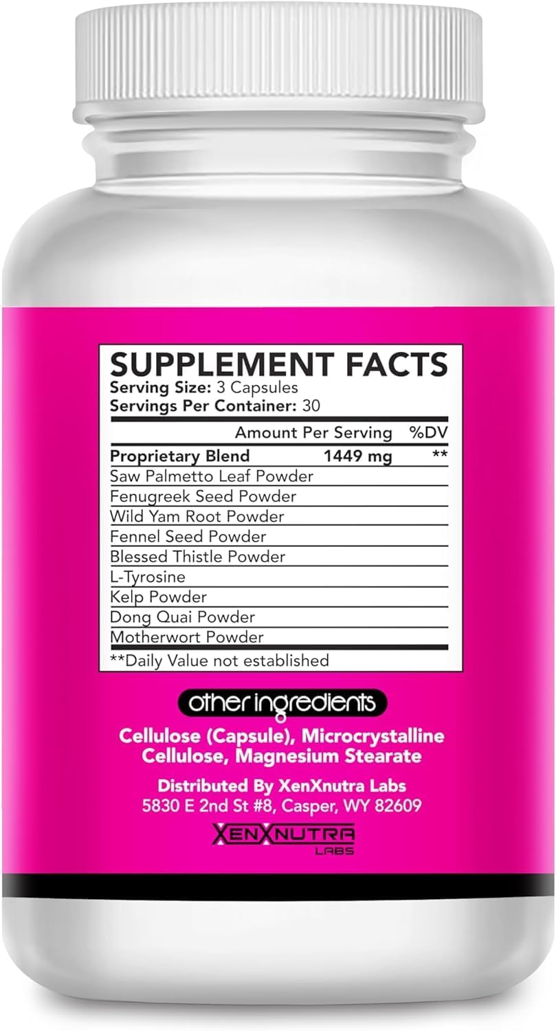 XENXNUTRA LABS Curvy Girl Capsules for Natural Hip and Breast Enhancement - Gain Weight Fast and Enhance Your Curves Without Surgery - 90 Pills