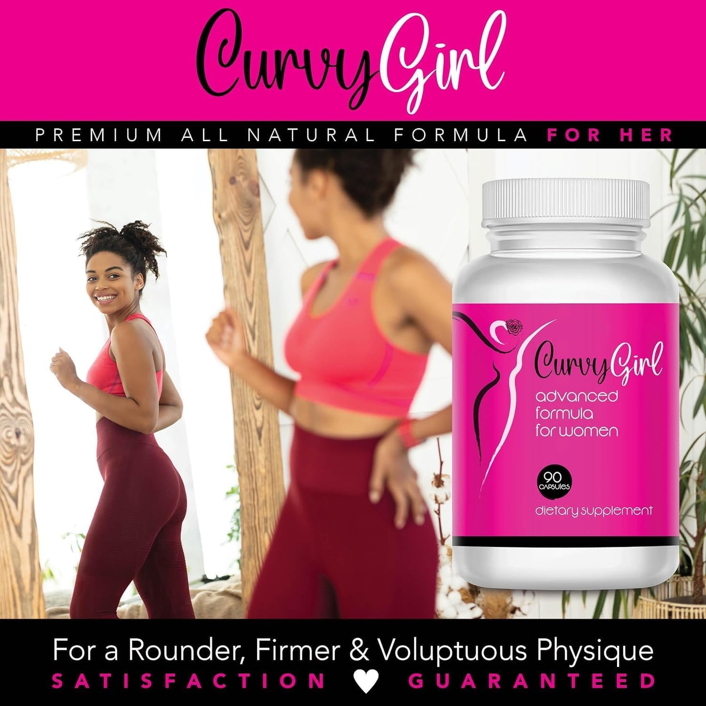 XENXNUTRA LABS Curvy Girl Capsules for Natural Hip and Breast Enhancement - Gain Weight Fast and Enhance Your Curves Without Surgery - 90 Pills