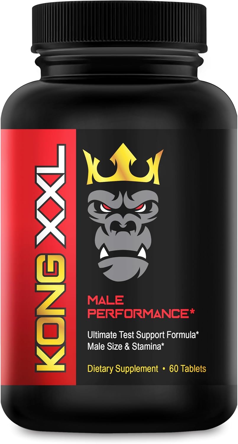 XL Science Kong XXL Male Enhancement Pills - Increase Size, Drive, Strength, and Endurance - Boost Performance - 60 Tablets