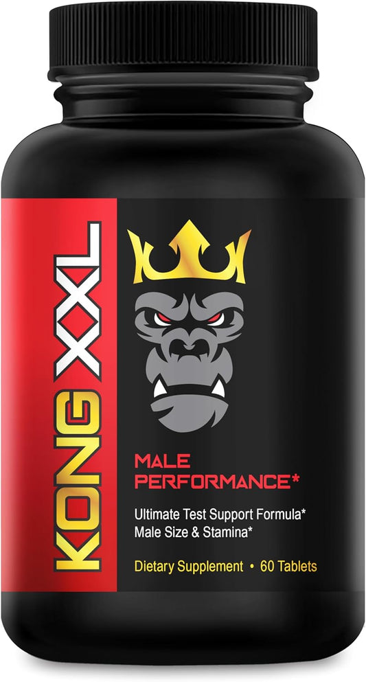 XL Science Kong XXL Male Enhancement Pills - Increase Size, Drive, Strength, and Endurance - Boost Performance - 60 Tablets