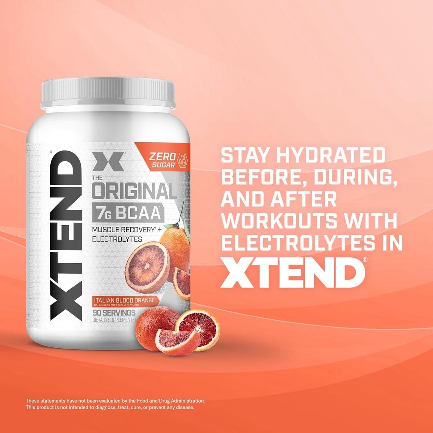Xtend Original BCAA Powder - 7g BCAAs, 2.5g L-Glutamine, Sugar-Free Muscle Recovery Drink - 90 Servings for Men & Women