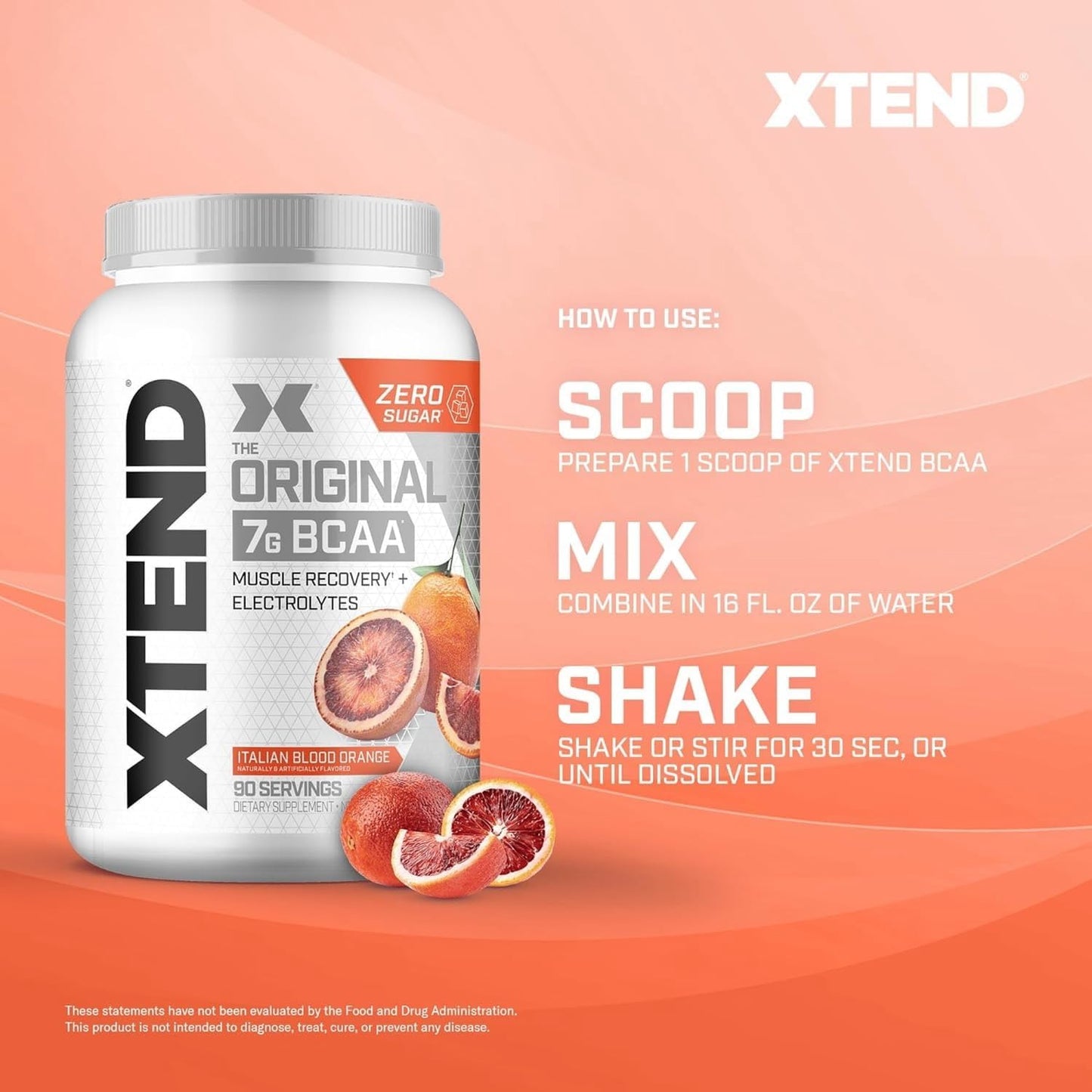 Xtend Original BCAA Powder - 7g BCAAs, 2.5g L-Glutamine, Sugar-Free Muscle Recovery Drink - 90 Servings for Men & Women
