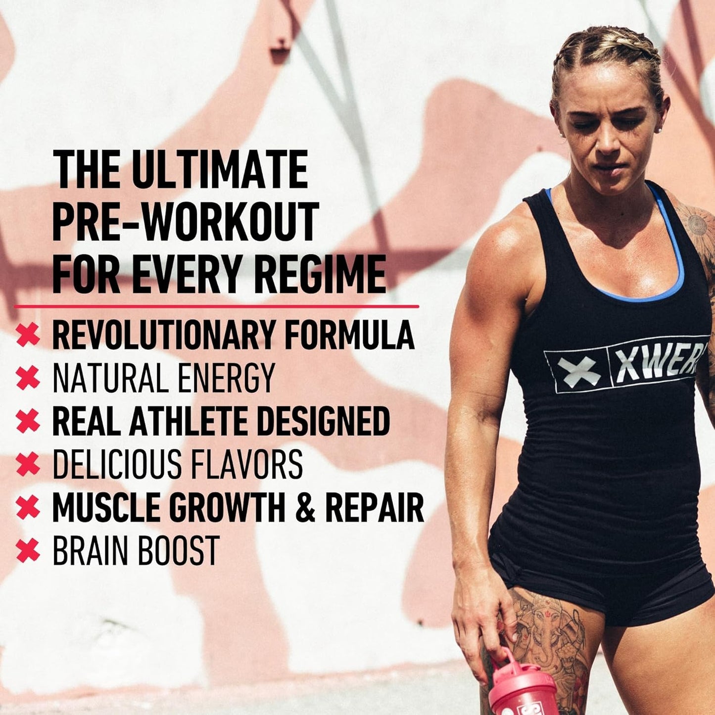 Xwerks Ignite Orange Pre-Workout Powder - Natural Keto Blend with 150mg Caffeine for Explosive Energy and Endurance, Gluten-Free 30 Servings