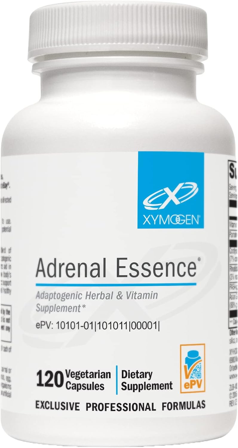 XYMOGEN Adrenal Essence Capsules - Supports Healthy Energy and Immune Function with Adaptogenic Herbs and B Vitamins