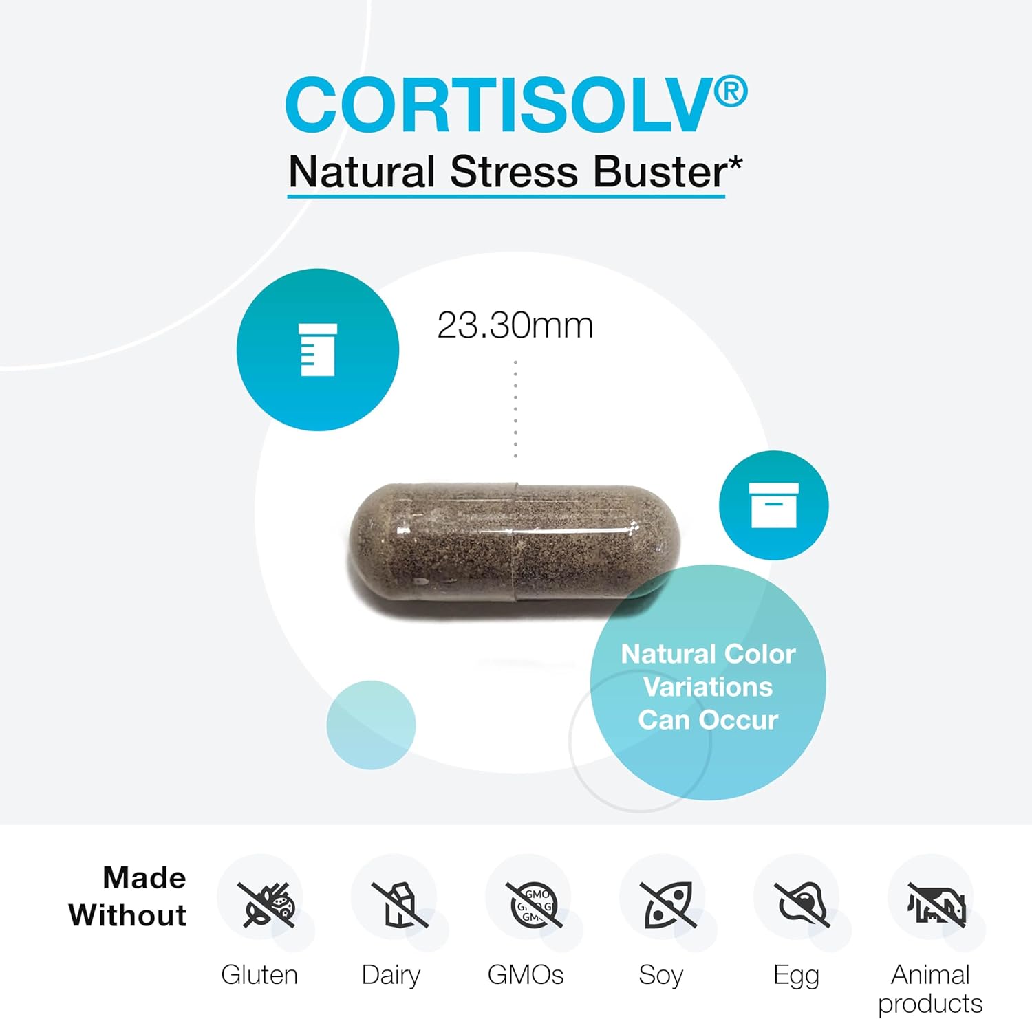XYMOGEN Cortisolv Capsules - Ashwagandha & L-Theanine Supplement for Energy, Relaxation & Mental Clarity - Supports Healthy Cortisol Levels - 60 Count