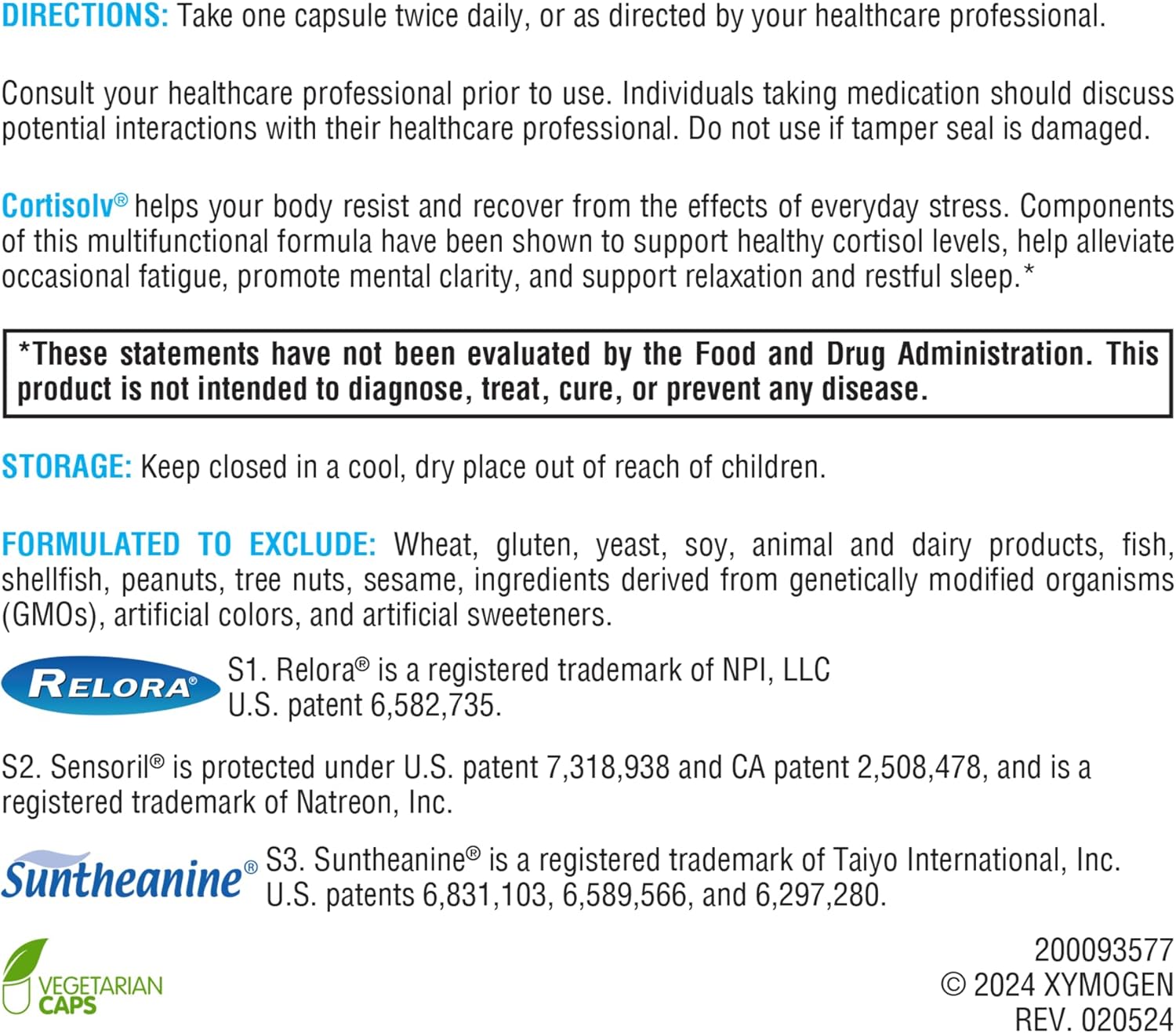 XYMOGEN Cortisolv Capsules - Ashwagandha & L-Theanine Supplement for Energy, Relaxation & Mental Clarity - Supports Healthy Cortisol Levels - 60 Count