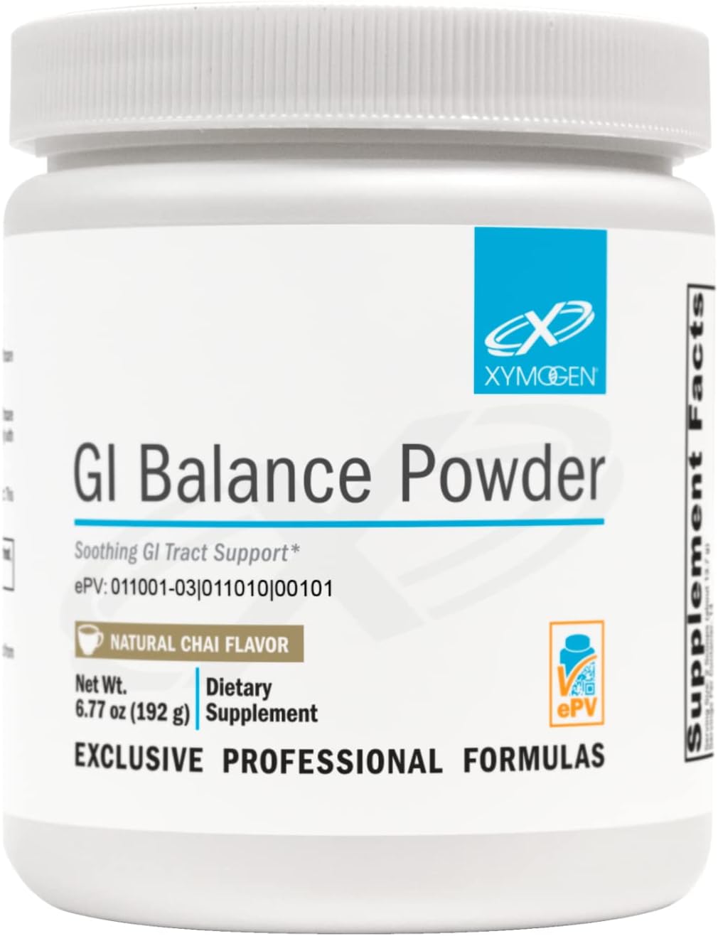 XYMOGEN GI Balance Powder - Marshmallow Root, Licorice, Quercetin, Zinc L-Carnosine, Aloe, Gastric Mucin for Gut Health - Chai Flavor 6.77 oz