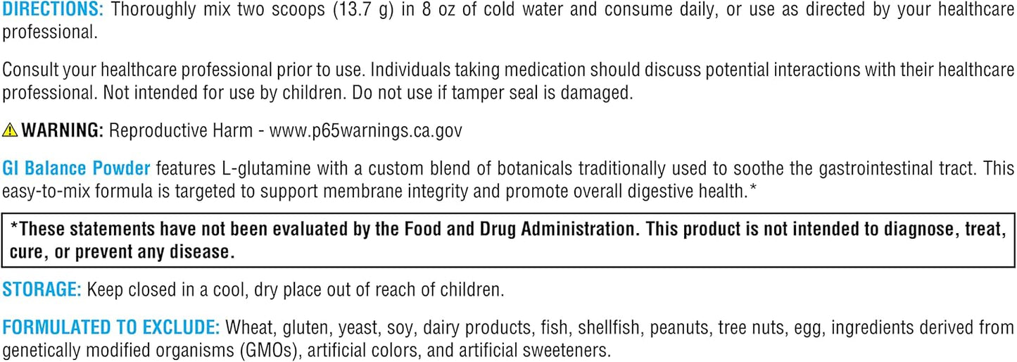 XYMOGEN GI Balance Powder - Marshmallow Root, Licorice, Quercetin, Zinc L-Carnosine, Aloe, Gastric Mucin for Gut Health - Chai Flavor 6.77 oz