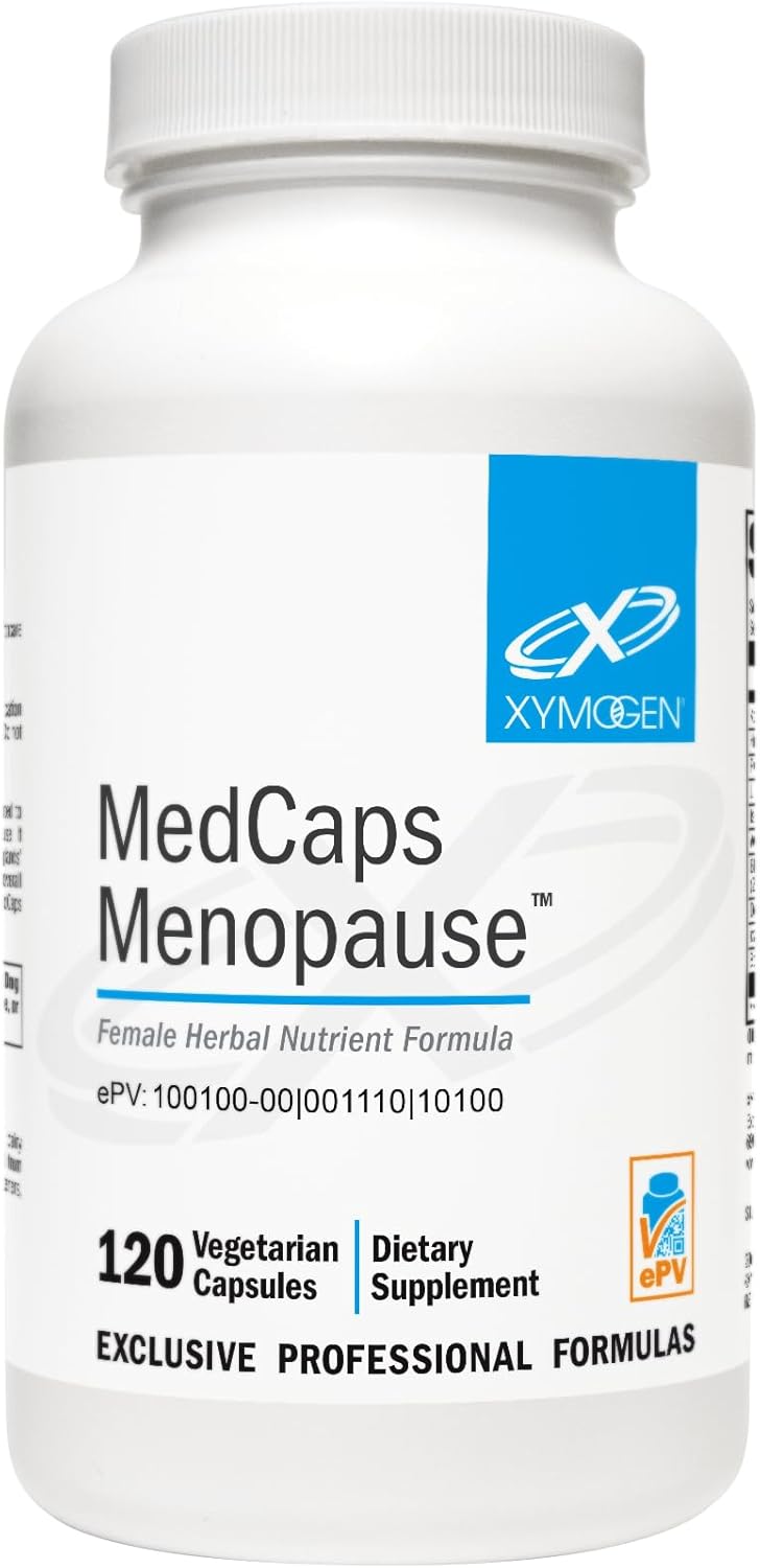 XYMOGEN Medcaps Menopause - Women's Menopause Support Supplement with Dong Quai, Isoflavones, Ginseng, Licorice, Black Cohosh - 120 Capsules, Gluten-Free