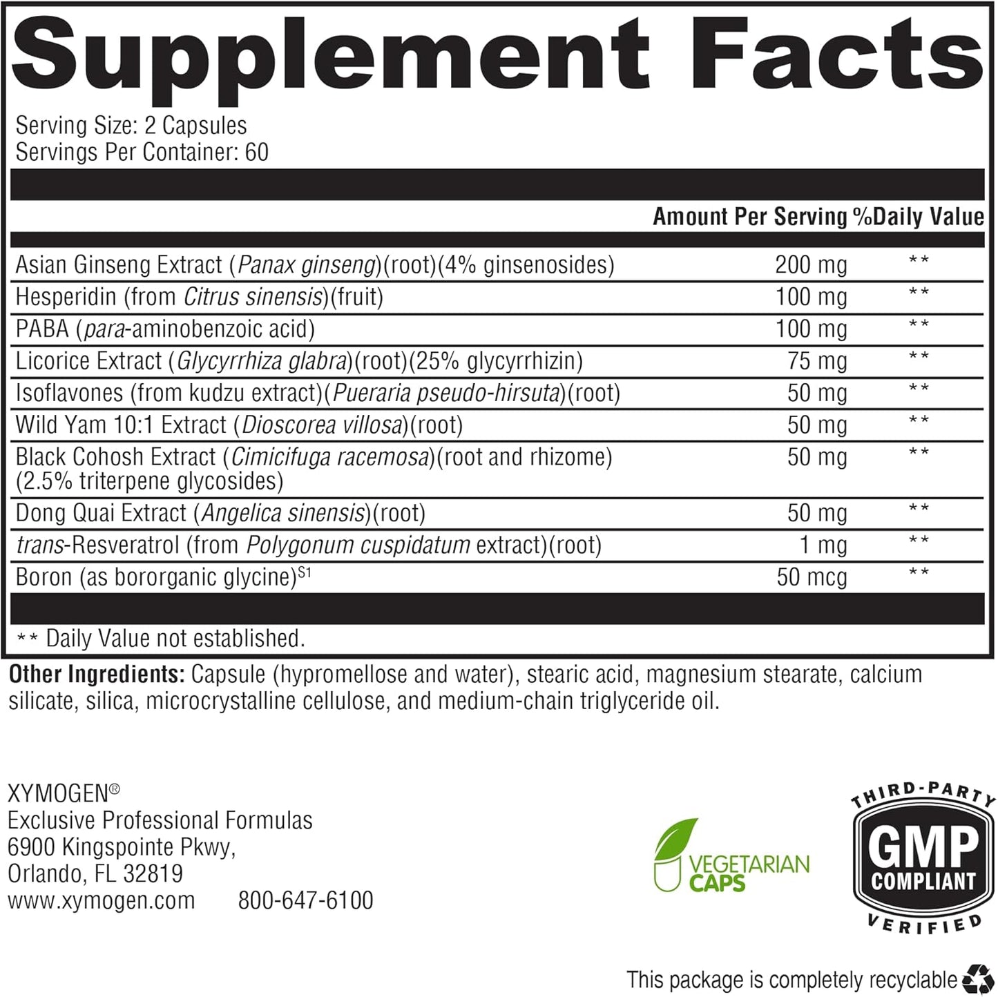 XYMOGEN Medcaps Menopause - Women's Menopause Support Supplement with Dong Quai, Isoflavones, Ginseng, Licorice, Black Cohosh - 120 Capsules, Gluten-Free