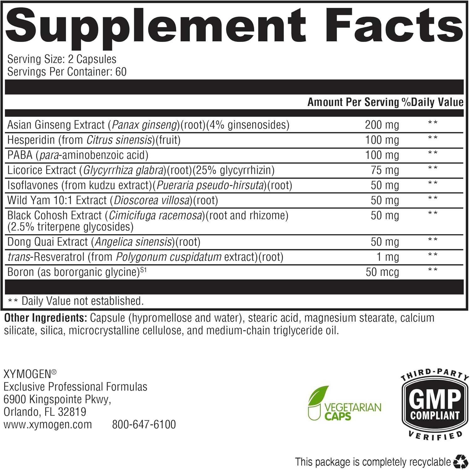 XYMOGEN Medcaps Menopause - Women's Menopause Support Supplement with Dong Quai, Isoflavones, Ginseng, Licorice, Black Cohosh - 120 Capsules, Gluten-Free