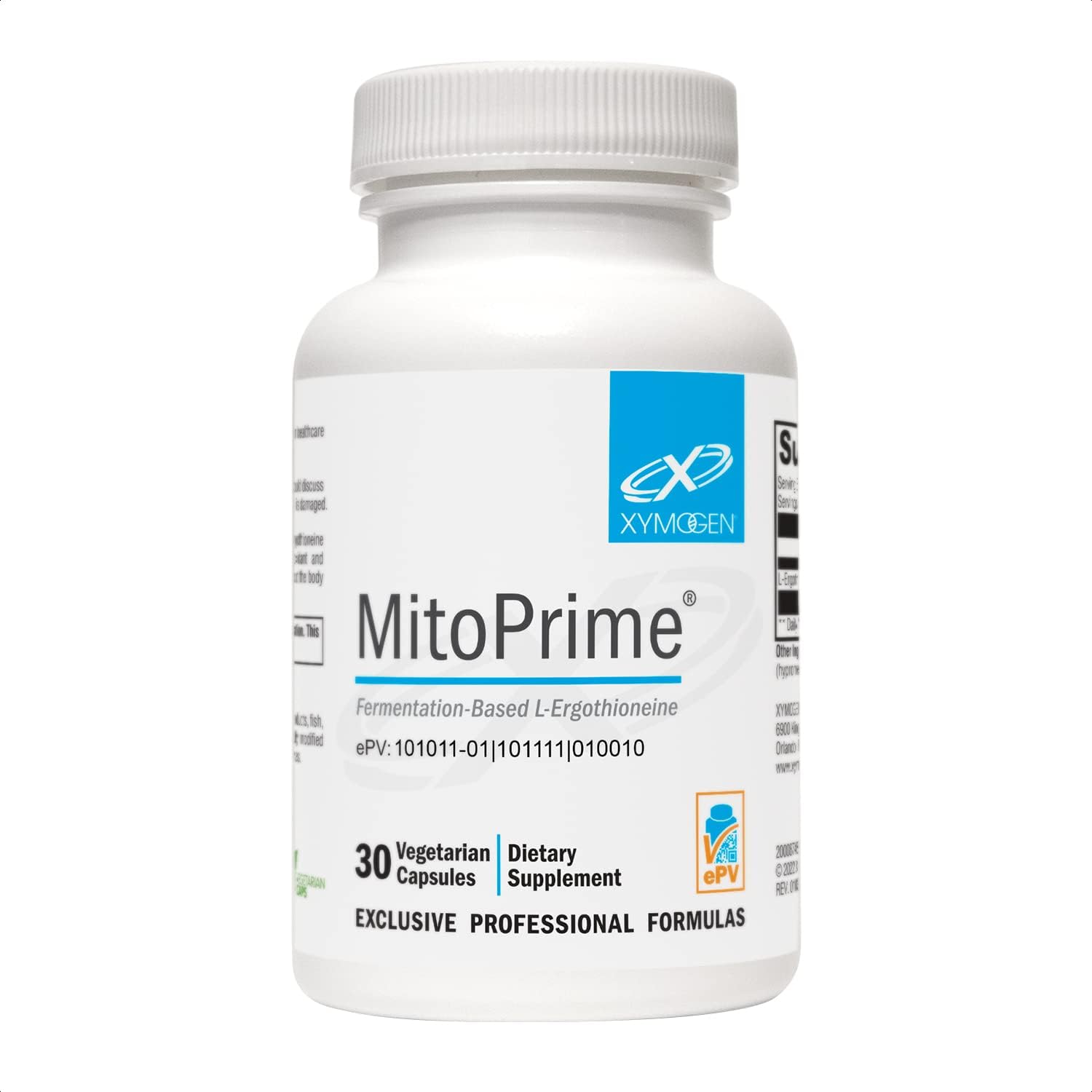 XYMOGEN MitoPrime and NAC Bundle: L Ergothioneine Antioxidant & 600mg N-Acetyl-Cysteine Supplements