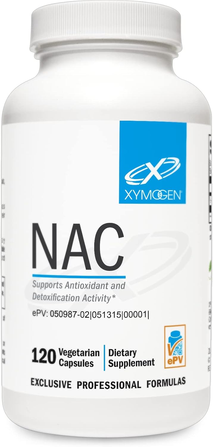 XYMOGEN MitoPrime and NAC Bundle: L Ergothioneine Antioxidant & 600mg N-Acetyl-Cysteine Supplements