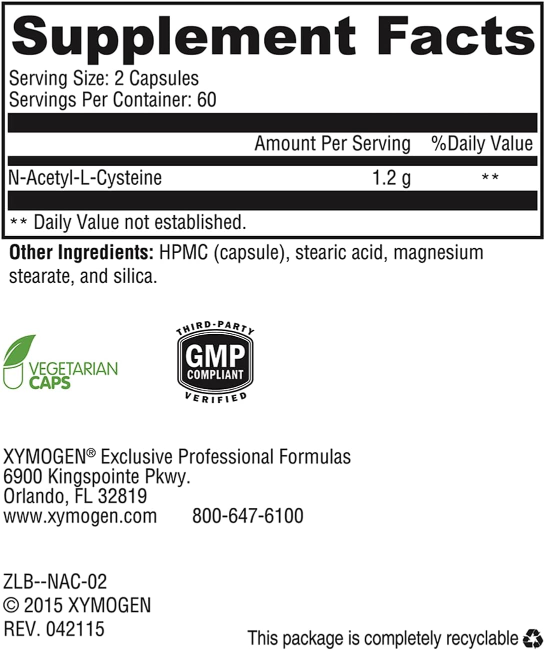 XYMOGEN MitoPrime and NAC Bundle: L Ergothioneine Antioxidant & 600mg N-Acetyl-Cysteine Supplements