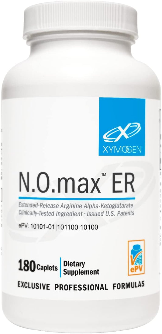 XYMOGEN N.O.max ER: Extended-Release Nitric Oxide Support for Cardiovascular Health & Muscle Function - 180 Caplets