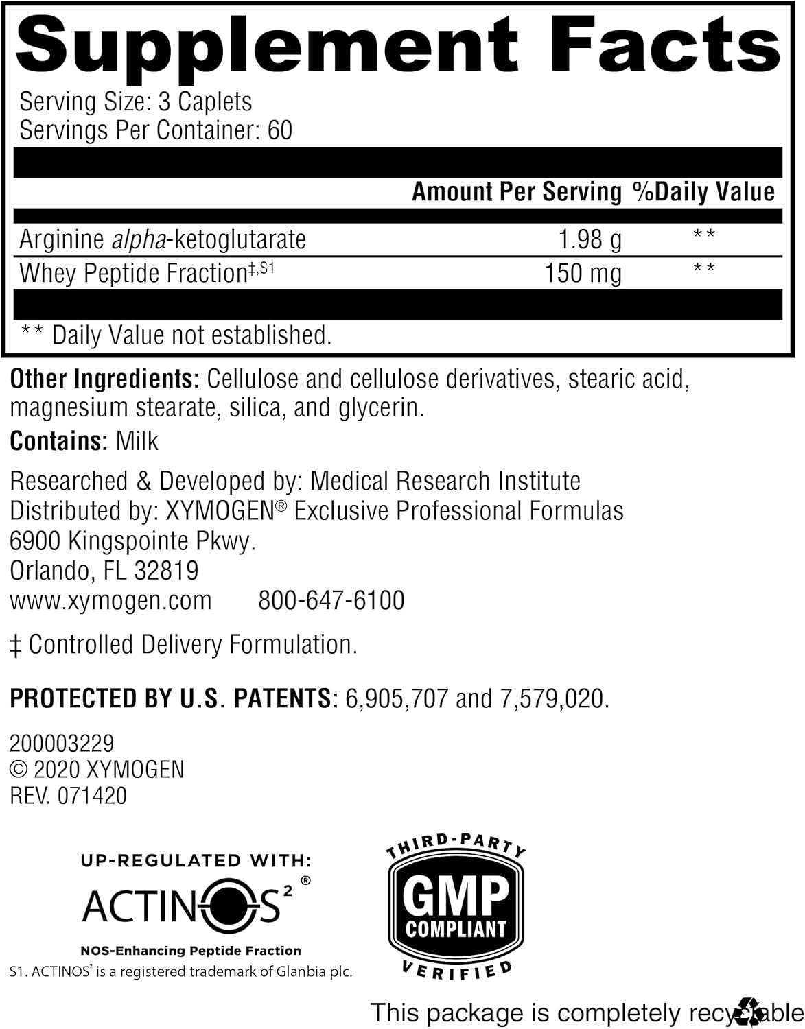 XYMOGEN N.O.max ER: Extended-Release Nitric Oxide Support for Cardiovascular Health & Muscle Function - 180 Caplets