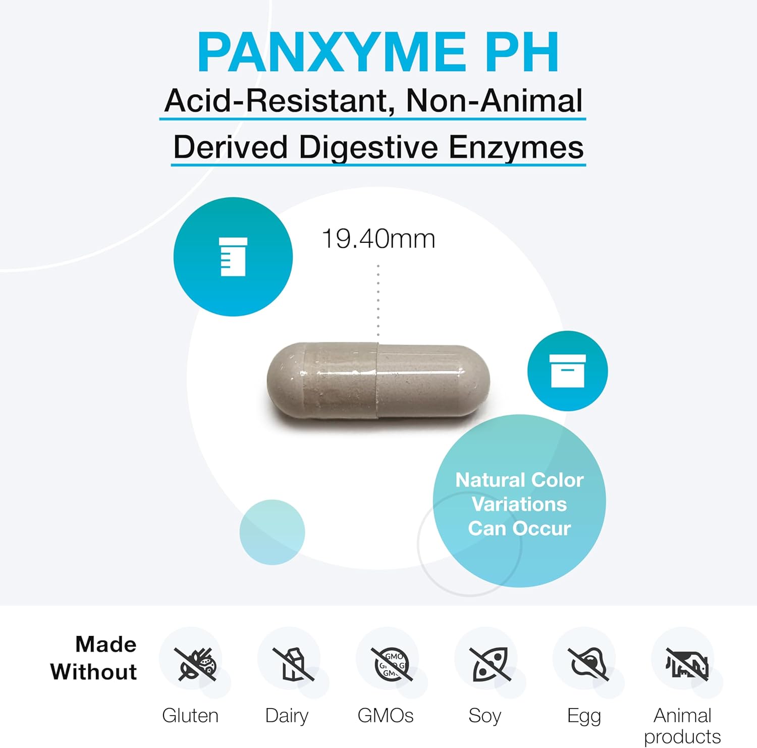 XYMOGEN PanXyme pH - Digestive Enzymes with Amylase, Lipase, and Protease - 90 Capsules for Gut Health & Digestion Support - Gluten Free & Vegan Enzyme Supplement