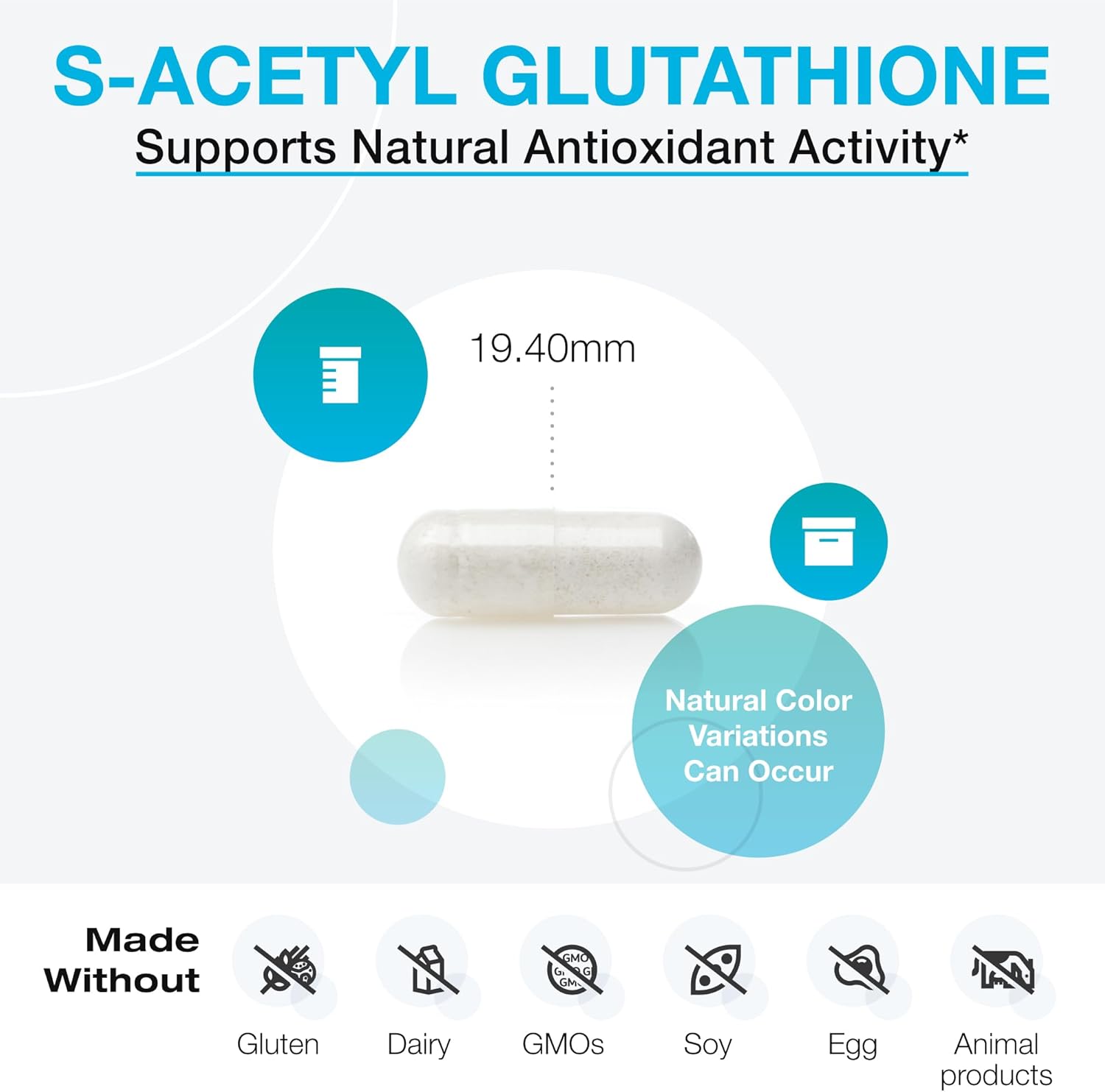 XYMOGEN S Acetyl Glutathione Supplement - Enhanced Absorption Formula for Healthy Aging, Cellular Health, and Immune Support - 120 Capsules