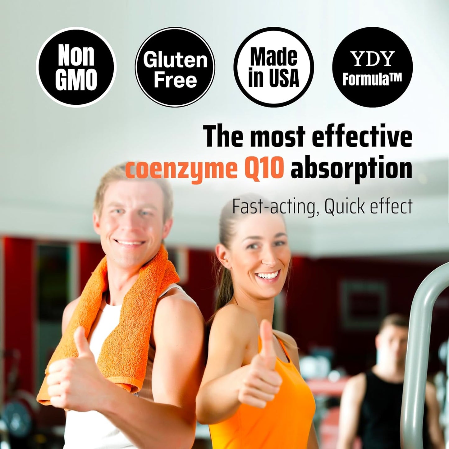 YDY Nutrition CoQ10 100mg with Vitamin B Complex - Heart Health & Energy Support - 60 Tablets