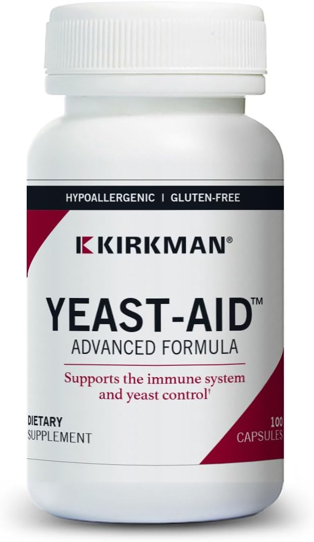 Yeast-Aid Advanced Formula by Kirkman | 100 Vegetarian Capsules for Gut Health