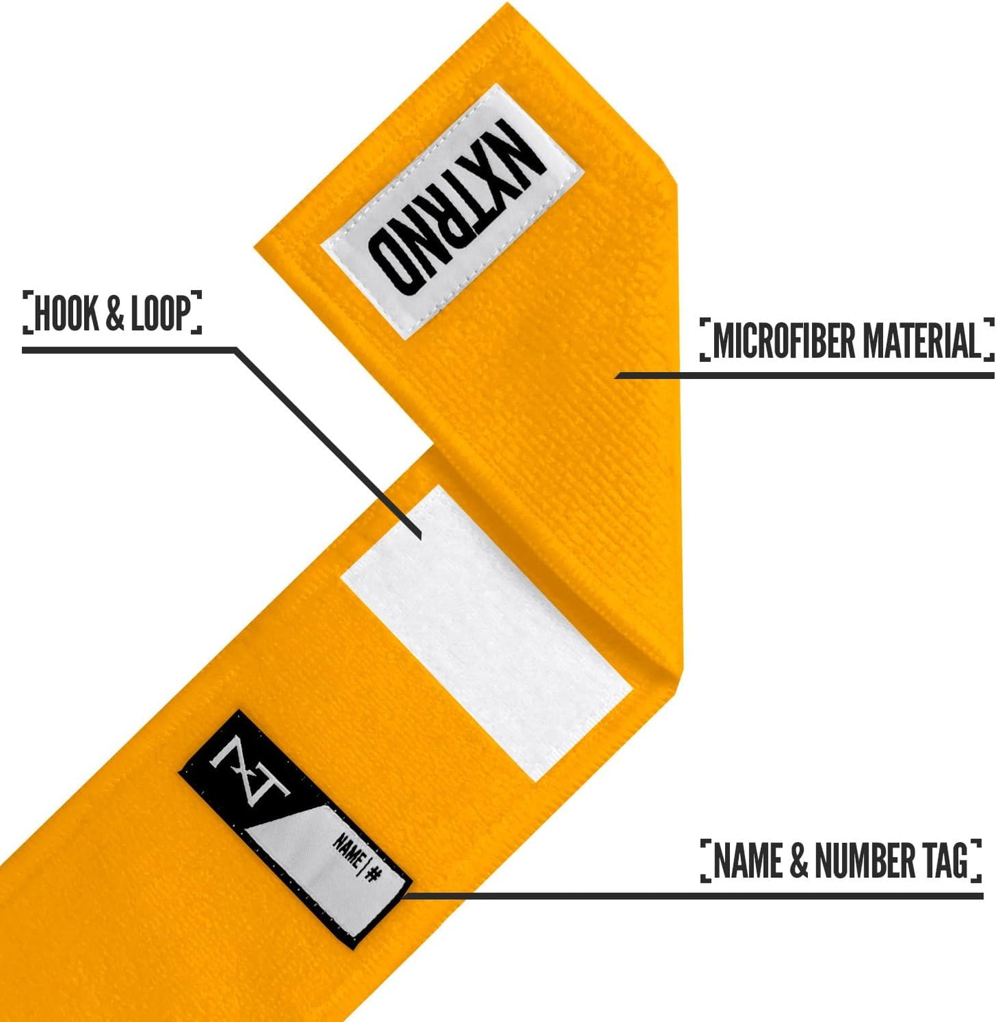 Yellow Nxtrnd Streamer Football Towel - Thin Sports Towel for Hands & Accessories