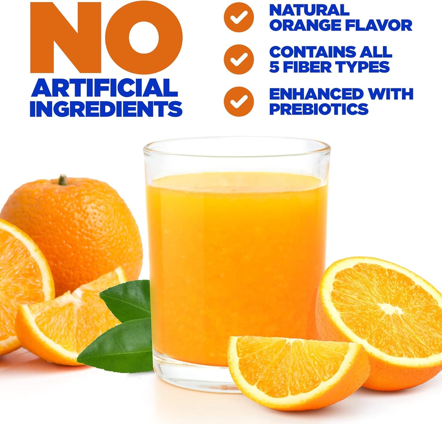 Yerba Prima Orange Daily Fiber Formula 1lb - Non-GMO, Gluten Free, USA Made, Delicious Natural Orange Flavor