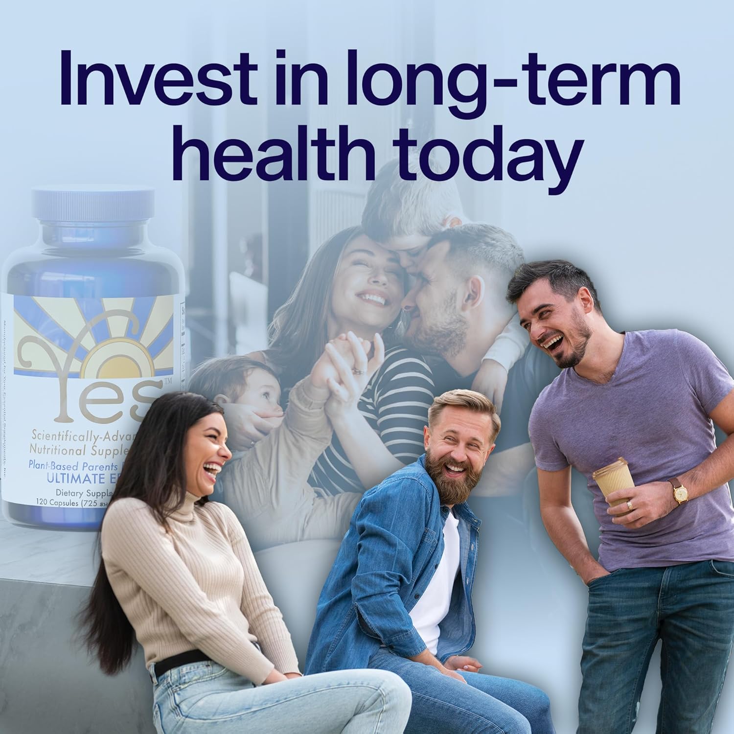 YES Ultimate EFAs Plant-Based Fish Oil Alternative Supplement - Omega 3 & 6 Fatty Acids - DHA, EPA, SDA - Burpless Gel Caps for Heart, Skin, Energy, Eyes, Immunity - Cholesterol Support - 480 Capsules