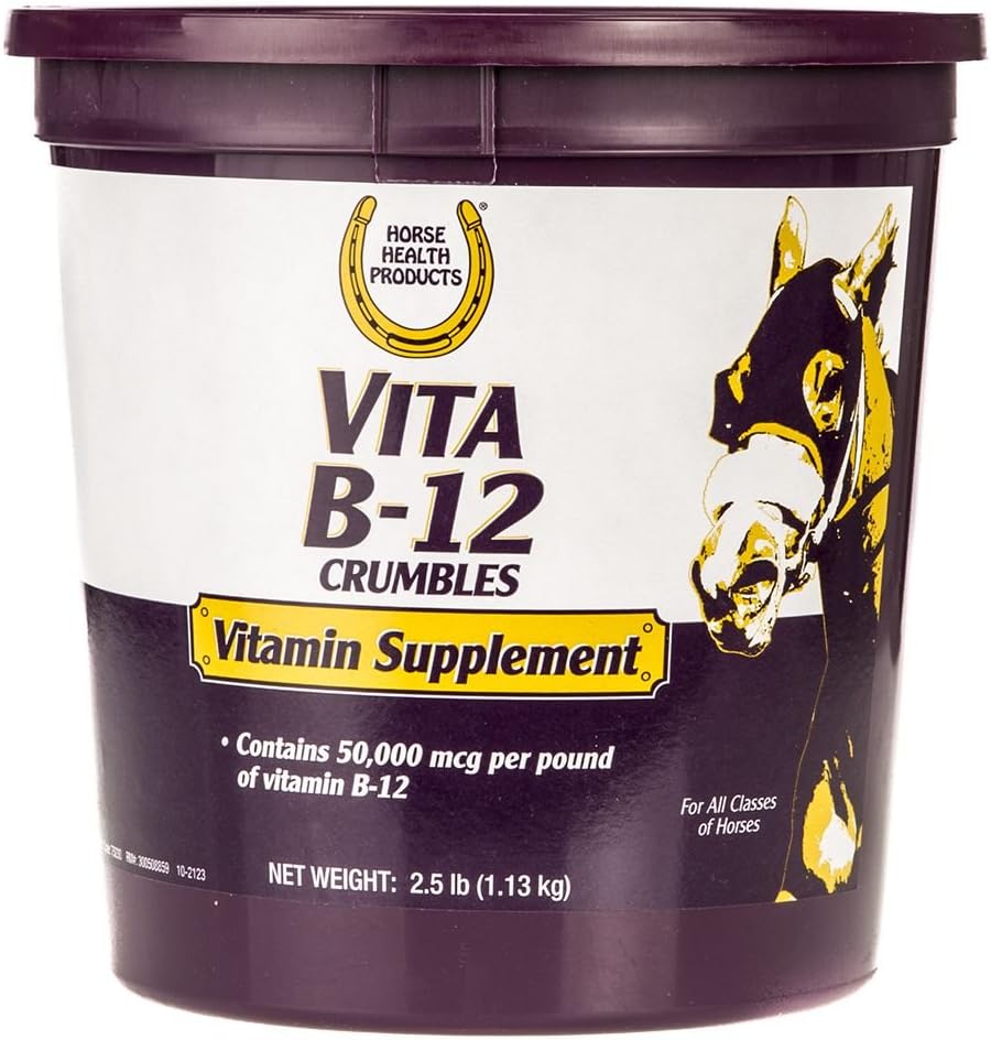 Yoeyang Horse Health Vita B-12 Crumbles Supplement - Red Blood Cell Support, 3lbs, 48 Days