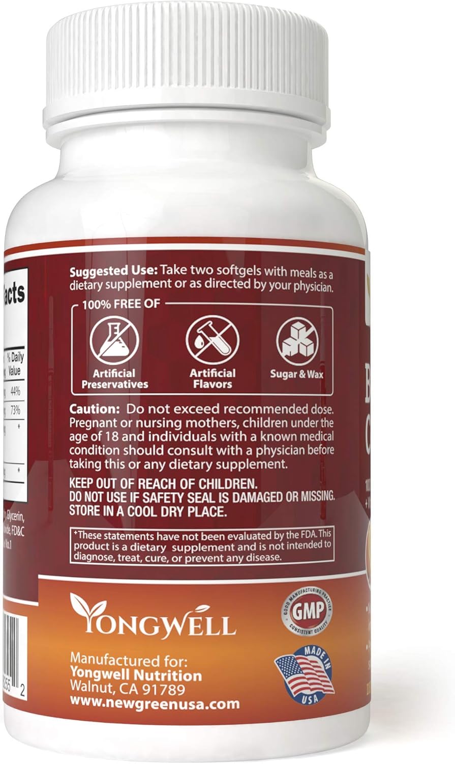 YongWell Super Bee Propolis Complex with Vitamin C, Zinc, and Lecithin - 200 Capsules for Immune Support