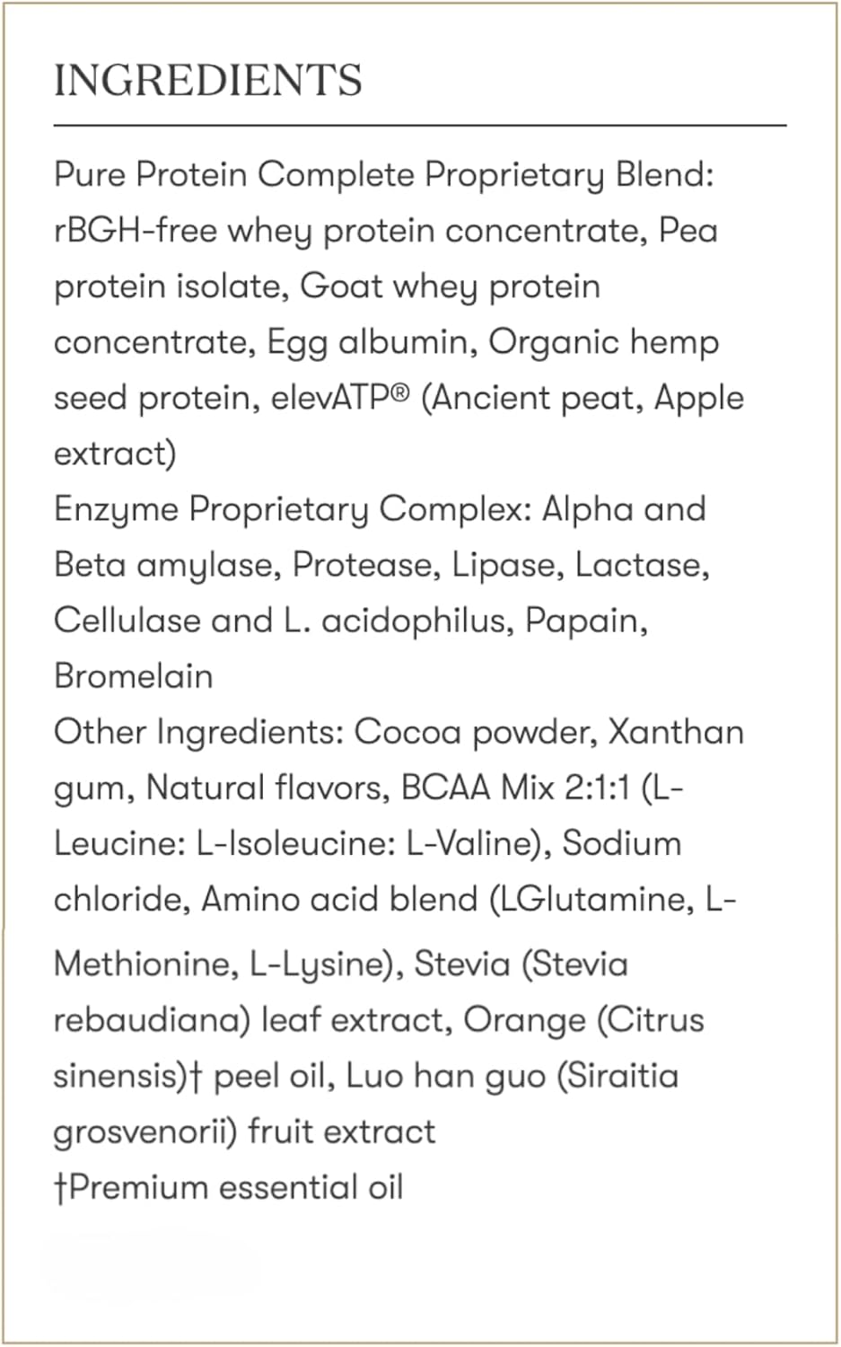 Young Living Pure Protein Complete Chocolate Deluxe, 26.0 oz - Essential Oils & Probiotics for Lean Muscle & Recovery