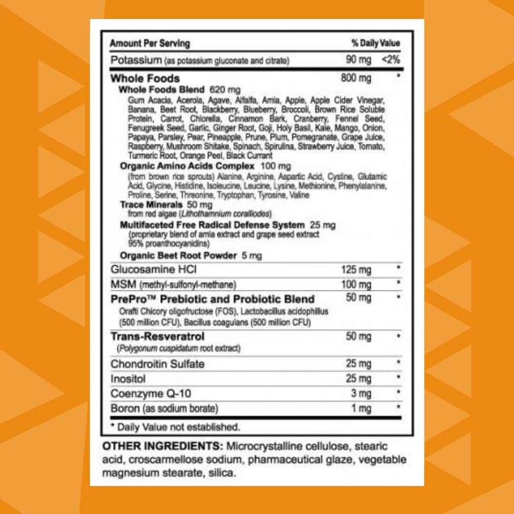 Youngevity Beyond Tangy Tangerine 2.0: Natural Multi-Vitamin & Mineral Complex, 120 Tablets